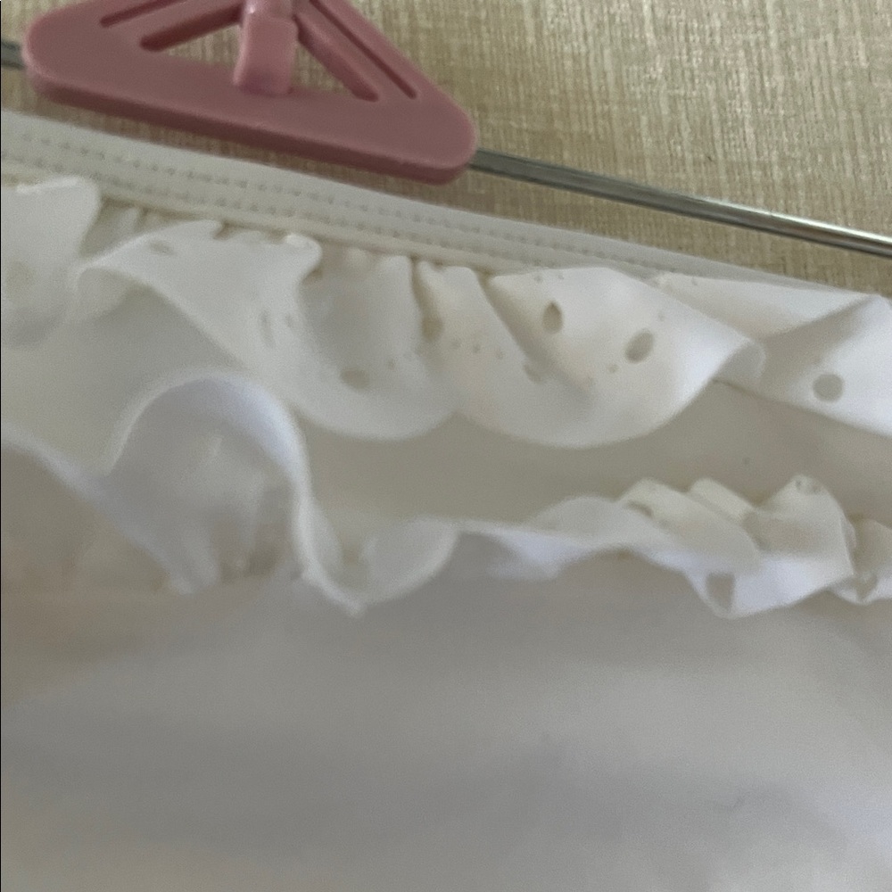 White Ruffled Bikini Bottom - Picture 9 of 10